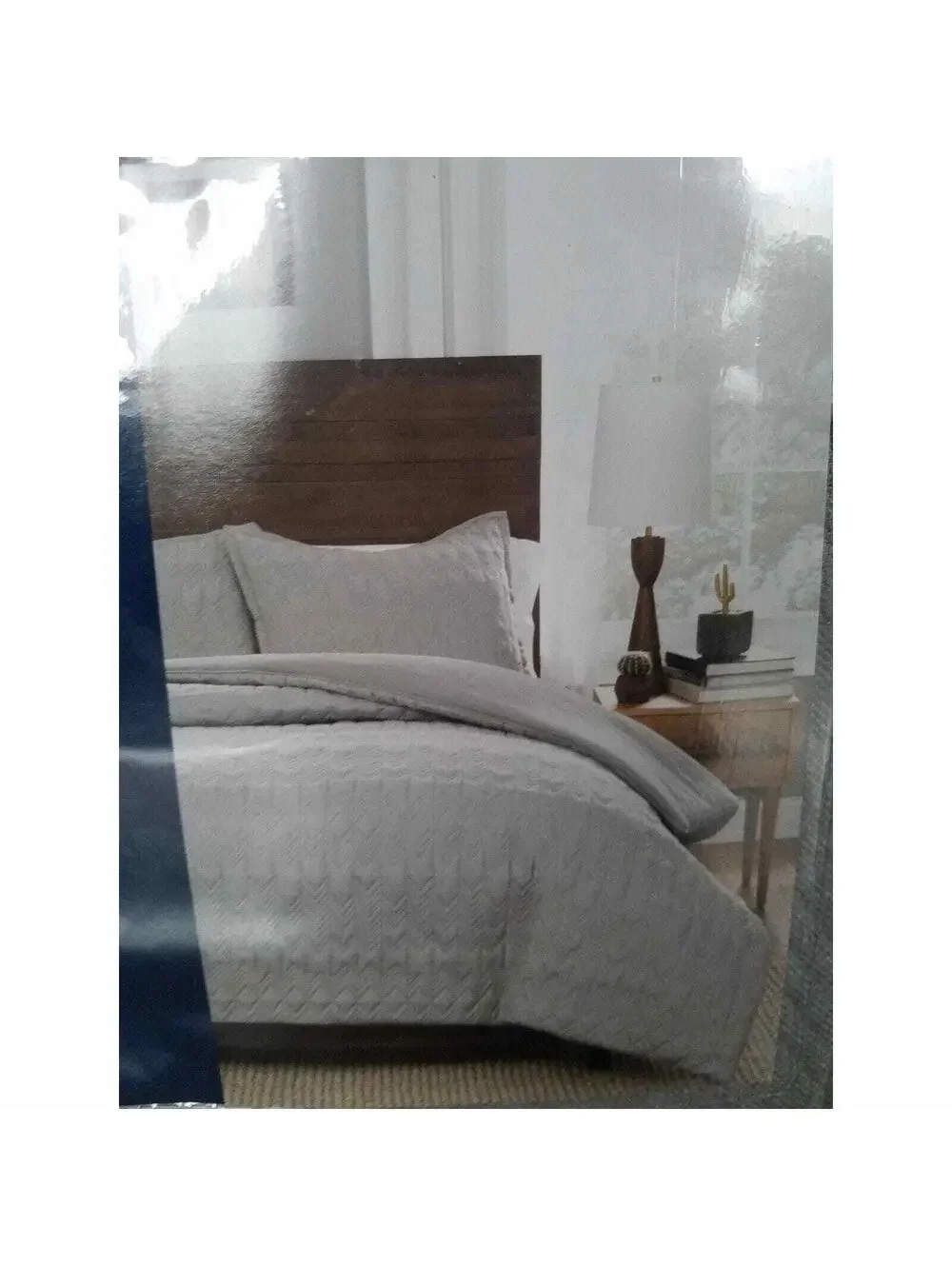 New Pendleton Skywalkers Quilted Comforter Set Twin Gray 100% Cotton